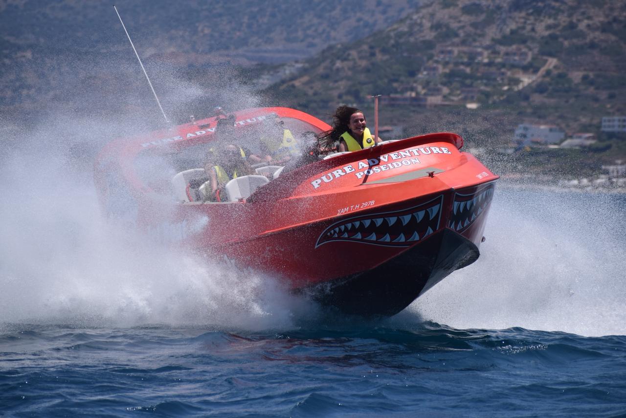 Jet boat adrenaline experience in Crete